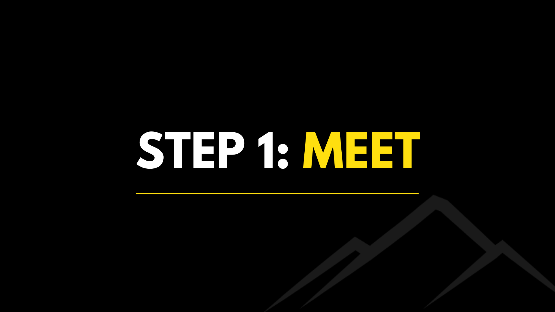 Step 1: Meet