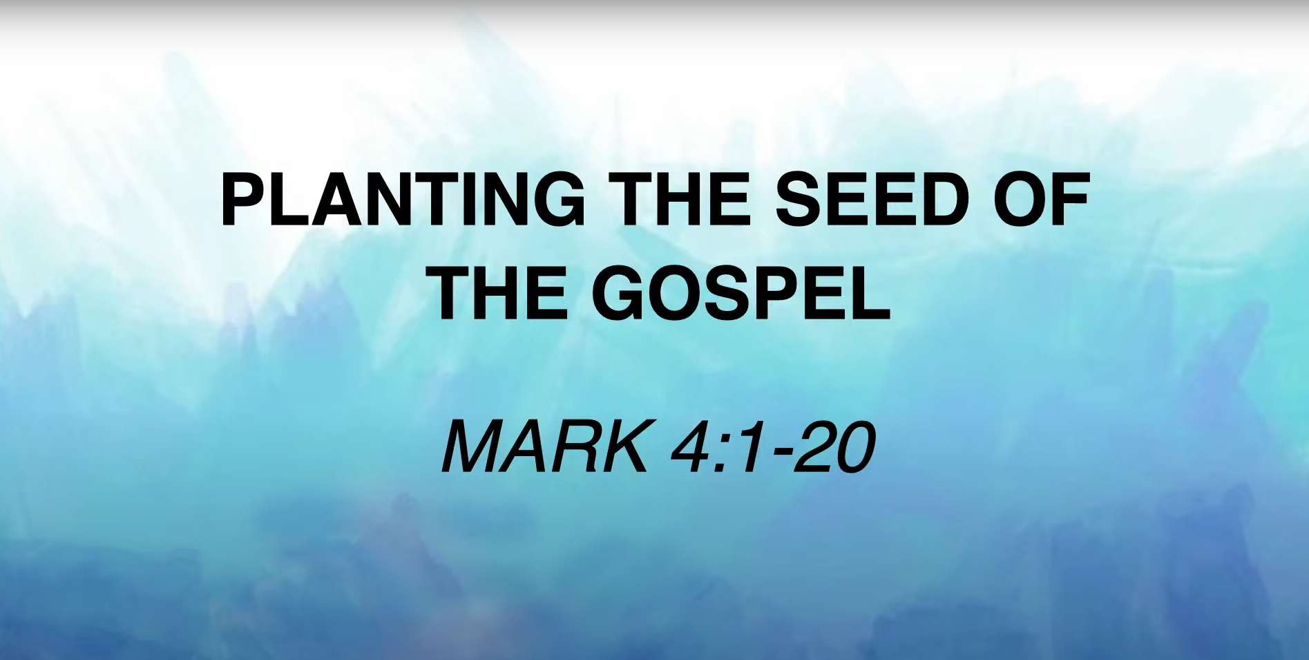 Planting The Seed Of The Gospel